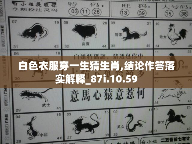 白色衣服穿一生猜生肖,结论作答落实解释_87i.10.59