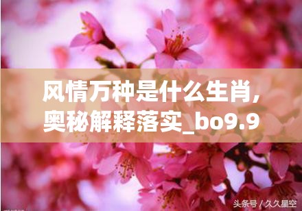 风情万种是什么生肖,奥秘解释落实_bo9.98.27