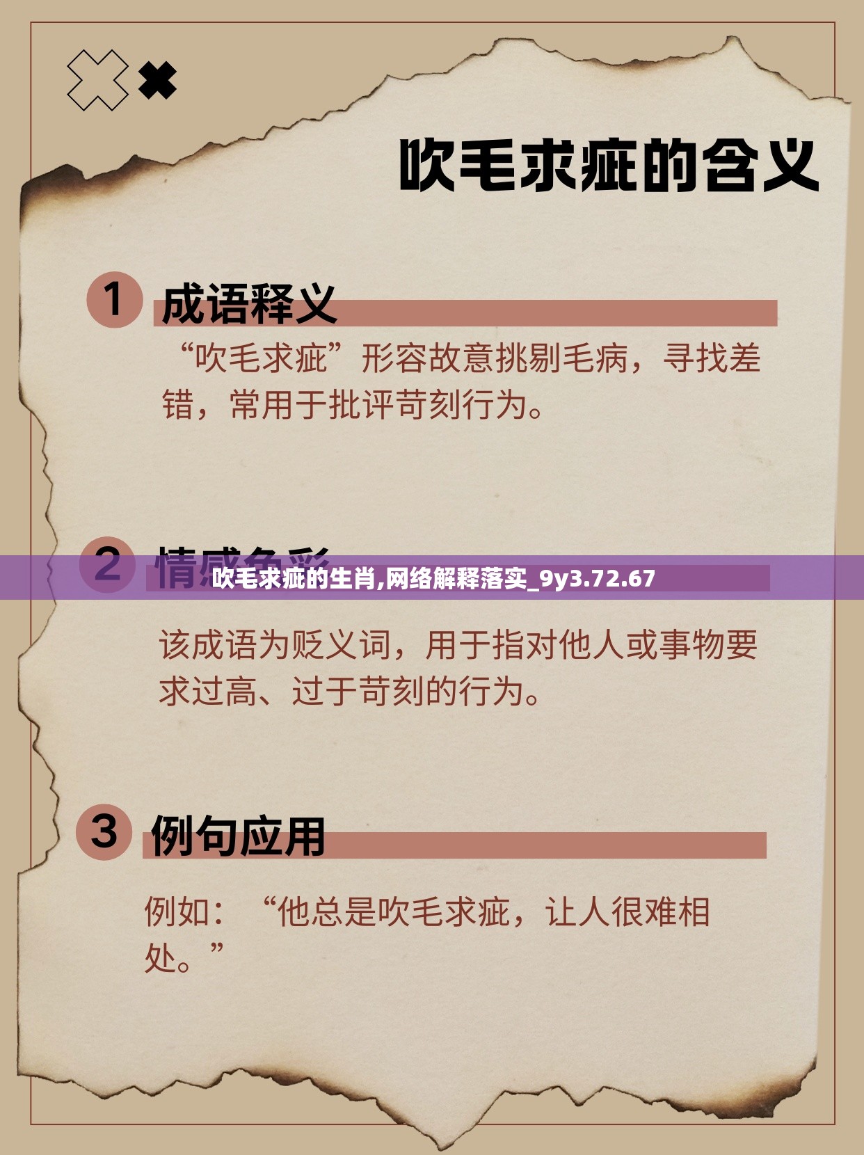 吹毛求疵的生肖,网络解释落实_9y3.72.67