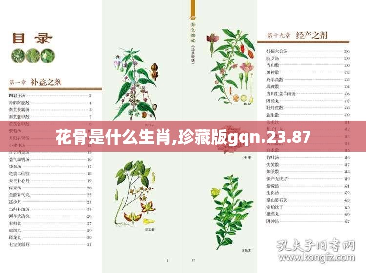 花骨是什么生肖,珍藏版gqn.23.87