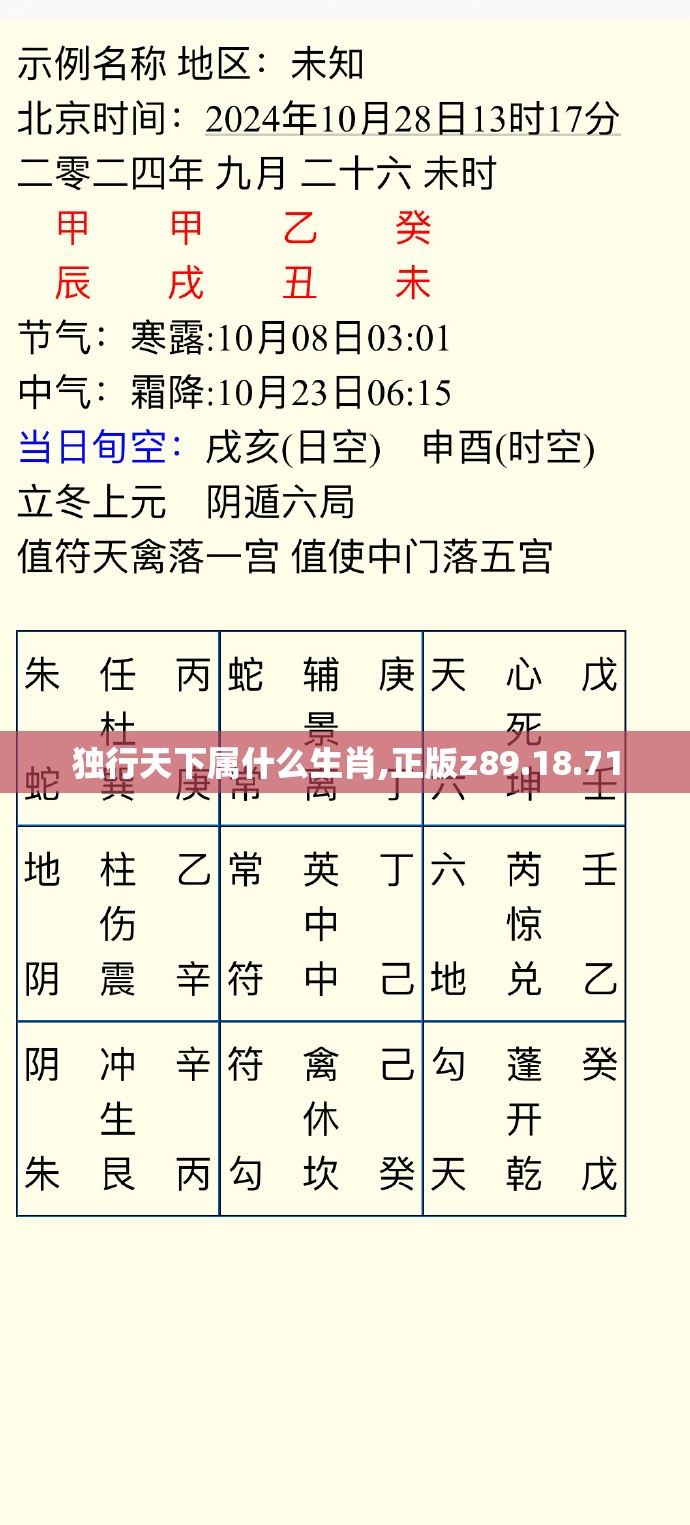 独行天下属什么生肖,正版z89.18.71