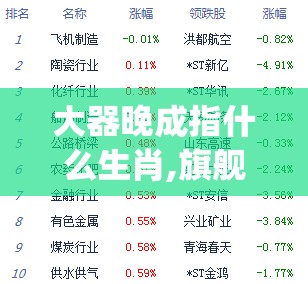 大器晚成指什么生肖,旗舰版p66.78.49