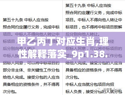 甲乙丙丁对应生肖,理性解释落实_9p1.38.75