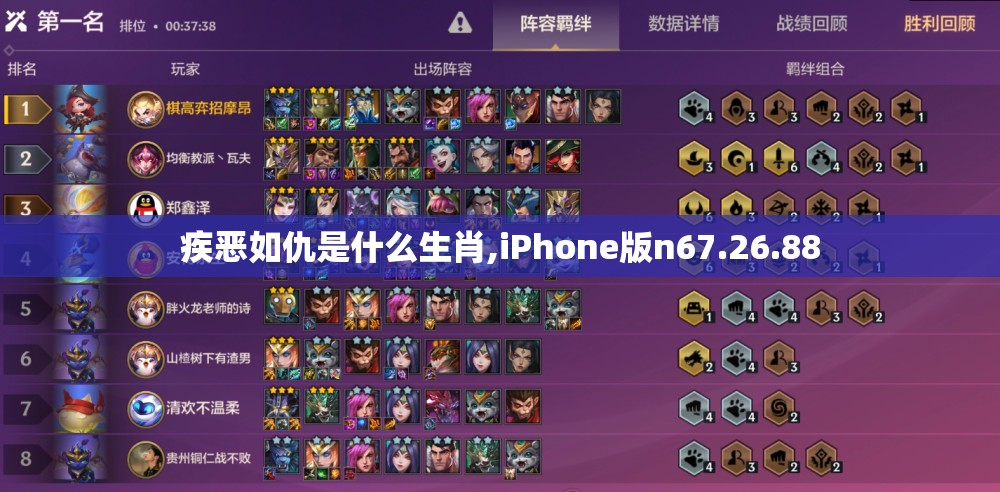 疾恶如仇是什么生肖,iPhone版n67.26.88