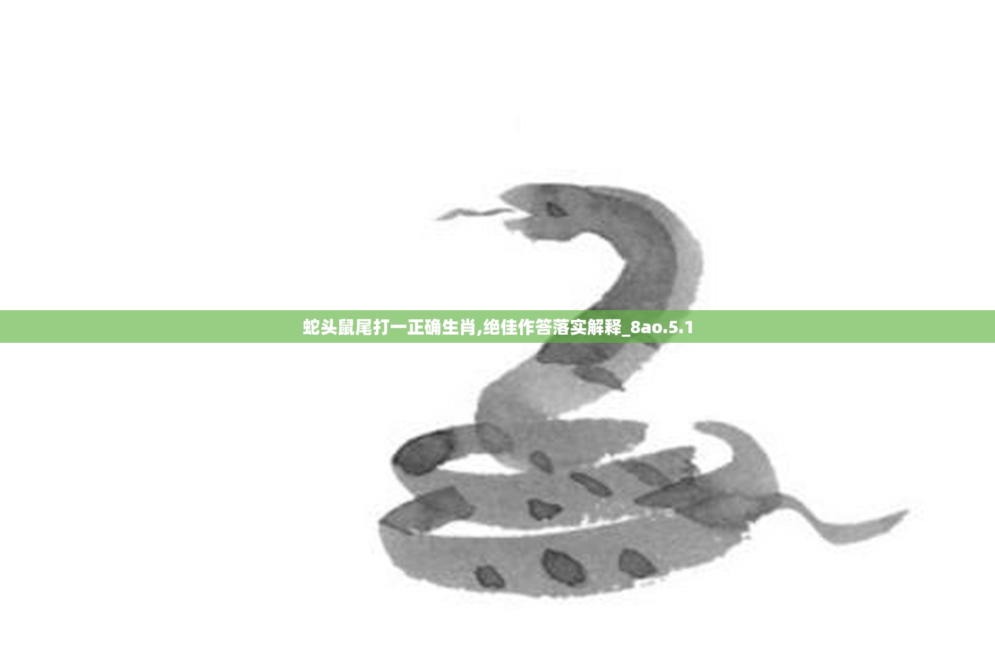 蛇头鼠尾打一正确生肖,绝佳作答落实解释_8ao.5.1