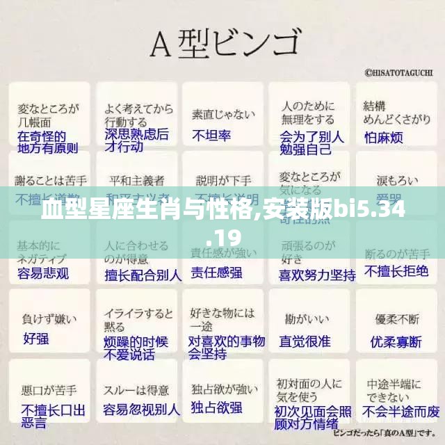 血型星座生肖与性格,安装版bi5.34.19