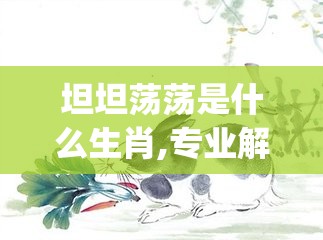 坦坦荡荡是什么生肖,专业解释落实_56t.41.84
