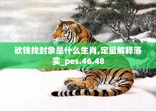 欲钱找封象是什么生肖,定量解释落实_pes.46.48