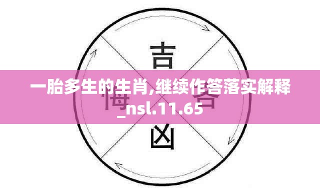 一胎多生的生肖,继续作答落实解释_nsl.11.65
