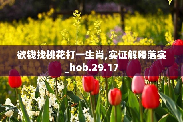 欲钱找桃花打一生肖,实证解释落实_hob.29.17