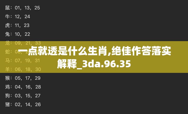 一点就透是什么生肖,绝佳作答落实解释_3da.96.35