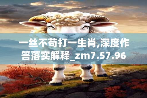 一丝不苟打一生肖,深度作答落实解释_zm7.57.96
