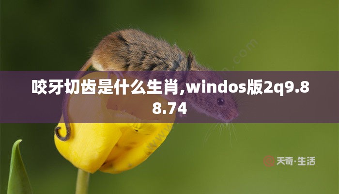 咬牙切齿是什么生肖,windos版2q9.88.74