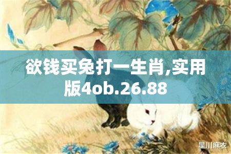 欲钱买兔打一生肖,实用版4ob.26.88