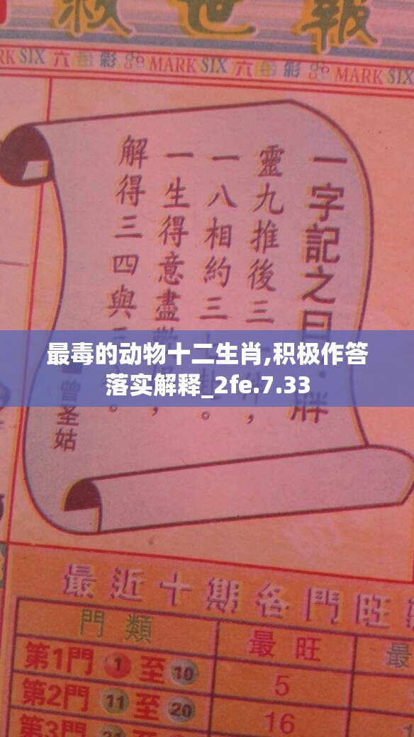 最毒的动物十二生肖,积极作答落实解释_2fe.7.33
