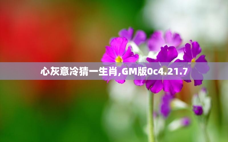 心灰意冷猜一生肖,GM版0c4.21.7